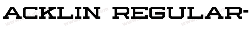 Acklin Regular字体转换